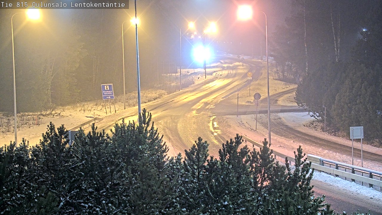 Weather Camera Image Väg 816 Uleåsalo, Lentokentäntie, Oulu, Pohjois-Pohjanmaa