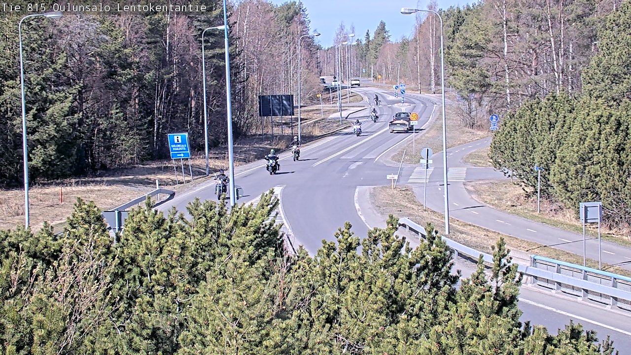Weather Camera Image Väg 816 Uleåsalo, Lentokentäntie, Oulu, Pohjois-Pohjanmaa