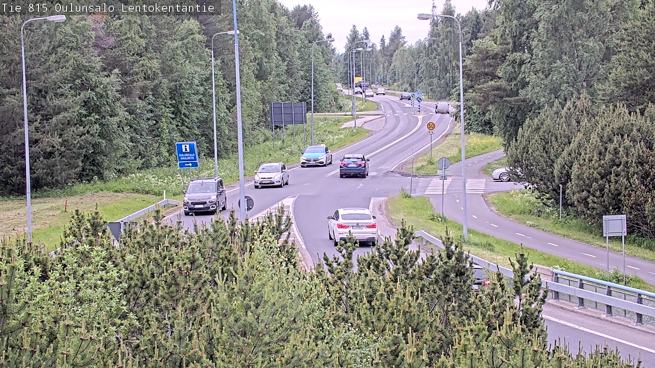 Weather Camera Image Väg 816 Uleåsalo, Lentokentäntie, Oulu, Pohjois-Pohjanmaa