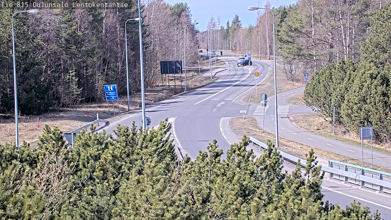 Weather Camera Image Väg 816 Uleåsalo, Lentokentäntie, Oulu, Pohjois-Pohjanmaa