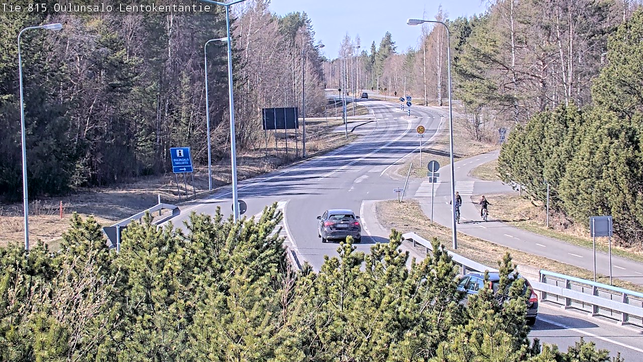Weather Camera Image Väg 816 Uleåsalo, Lentokentäntie, Oulu, Pohjois-Pohjanmaa