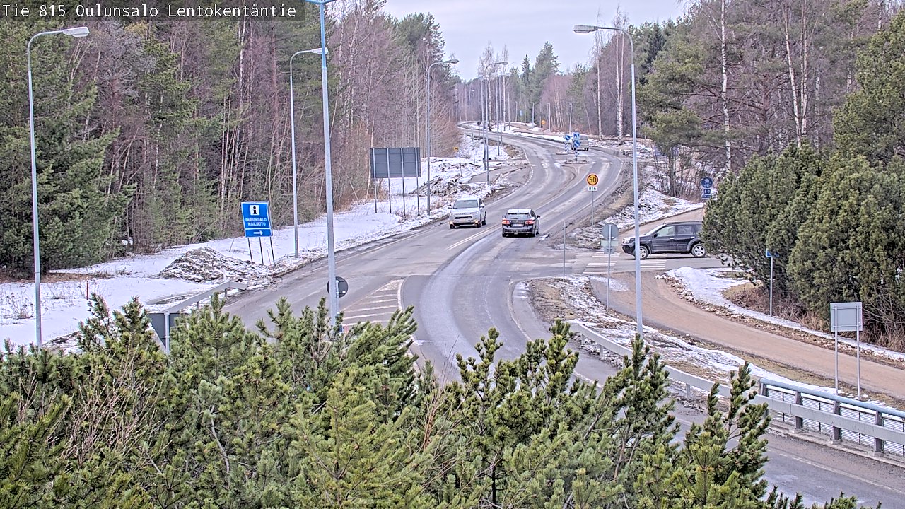 Weather Camera Image Väg 816 Uleåsalo, Lentokentäntie, Oulu, Pohjois-Pohjanmaa