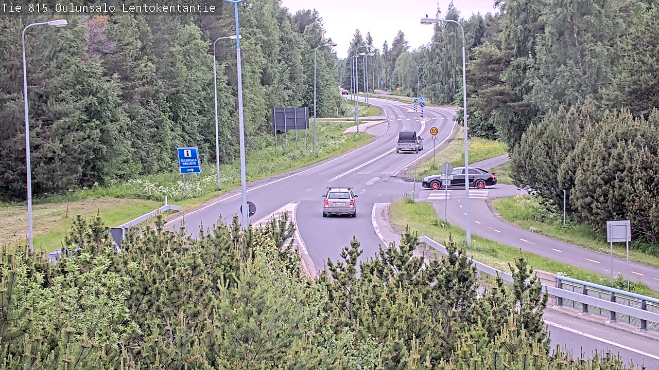 Weather Camera Image Väg 816 Uleåsalo, Lentokentäntie, Oulu, Pohjois-Pohjanmaa