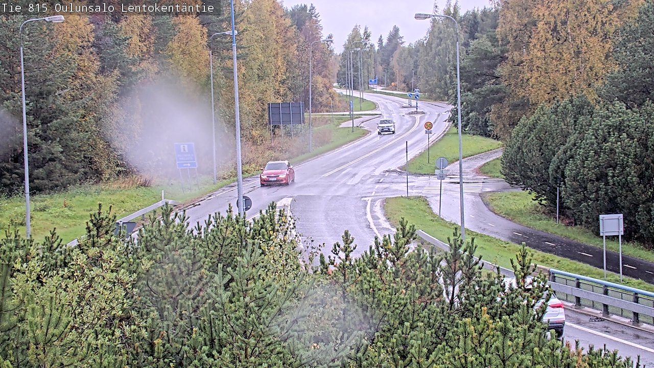 Weather Camera Image Väg 816 Uleåsalo, Lentokentäntie, Oulu, Pohjois-Pohjanmaa