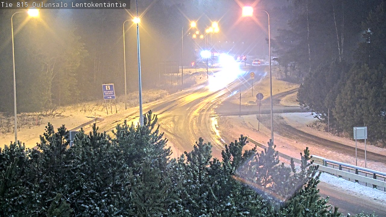 Weather Camera Image Väg 816 Uleåsalo, Lentokentäntie, Oulu, Pohjois-Pohjanmaa