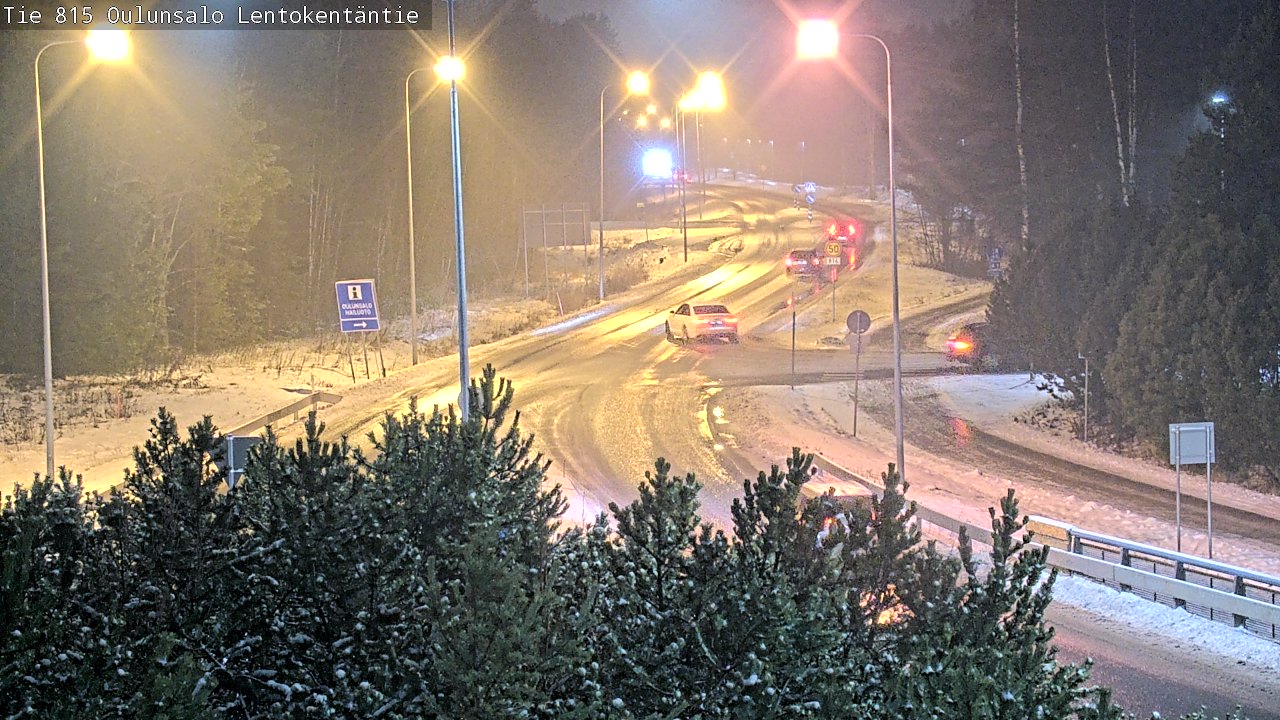 Weather Camera Image Väg 816 Uleåsalo, Lentokentäntie, Oulu, Pohjois-Pohjanmaa