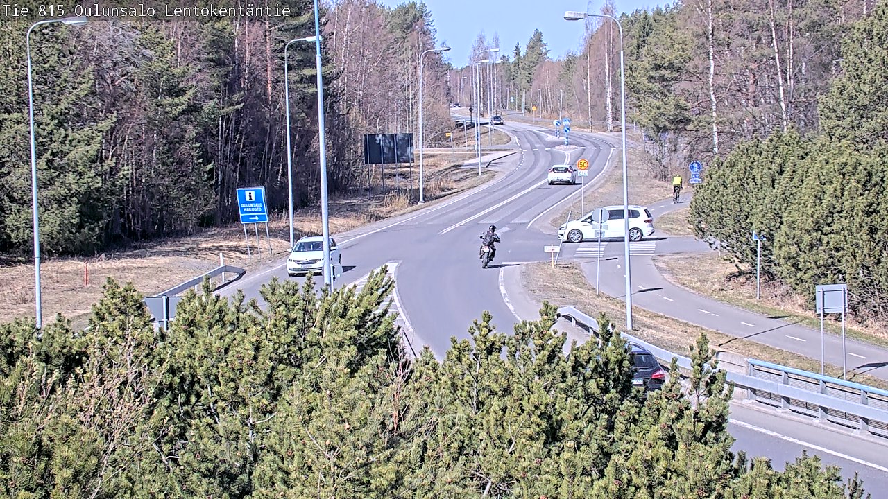 Weather Camera Image Väg 816 Uleåsalo, Lentokentäntie, Oulu, Pohjois-Pohjanmaa