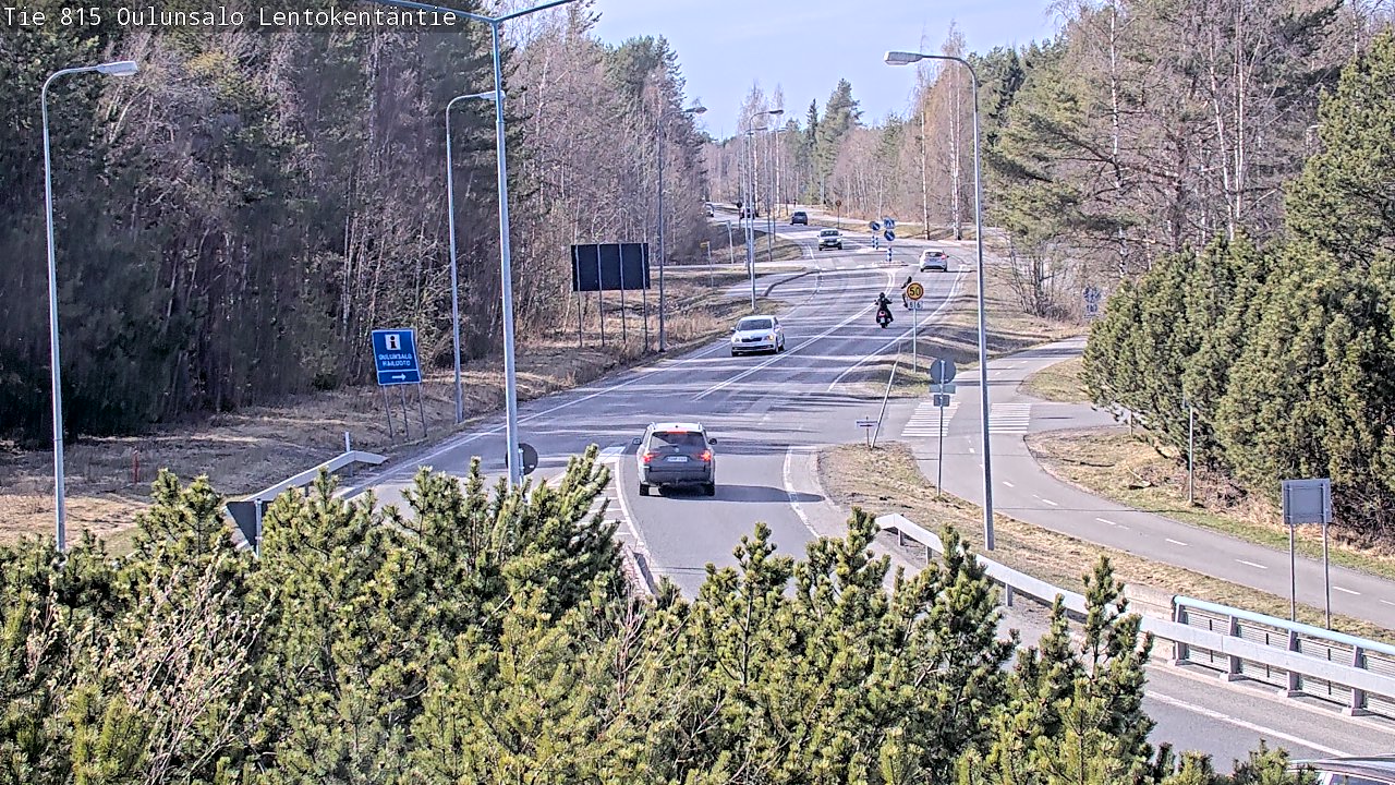 Weather Camera Image Väg 816 Uleåsalo, Lentokentäntie, Oulu, Pohjois-Pohjanmaa