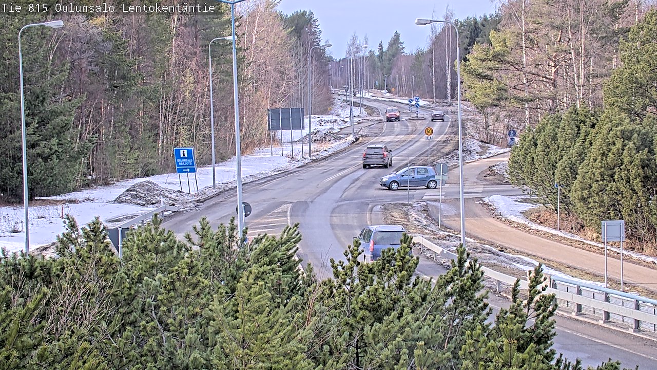 Weather Camera Image Väg 816 Uleåsalo, Lentokentäntie, Oulu, Pohjois-Pohjanmaa