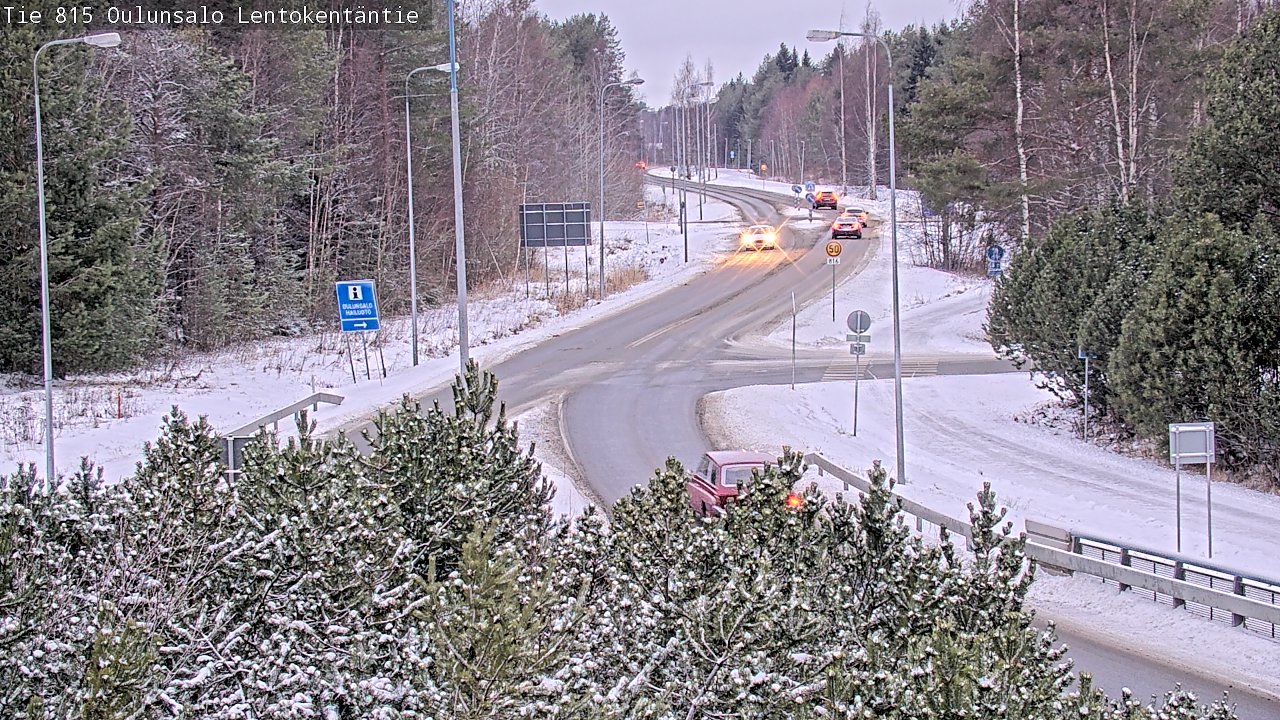 Weather Camera Image Väg 816 Uleåsalo, Lentokentäntie, Oulu, Pohjois-Pohjanmaa