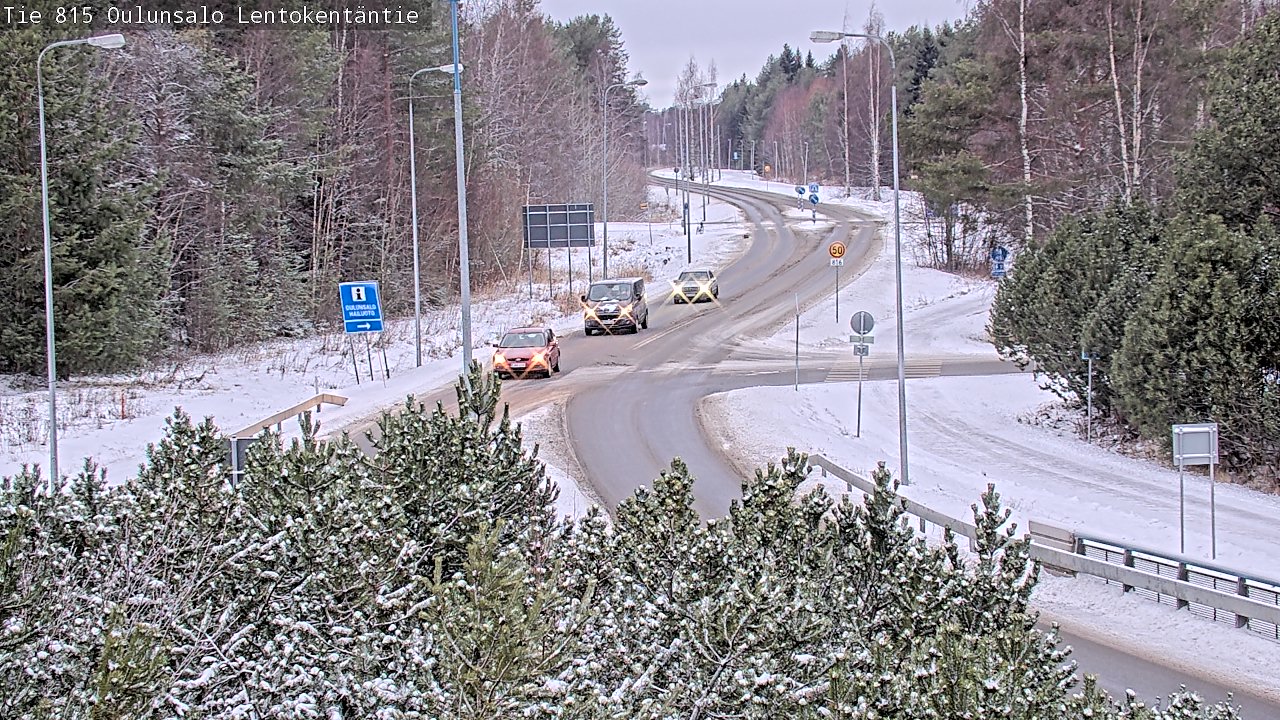 Weather Camera Image Väg 816 Uleåsalo, Lentokentäntie, Oulu, Pohjois-Pohjanmaa