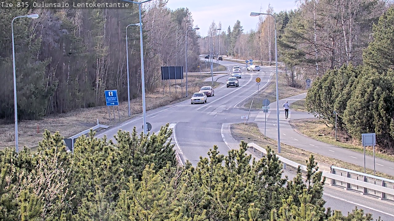 Weather Camera Image Väg 816 Uleåsalo, Lentokentäntie, Oulu, Pohjois-Pohjanmaa