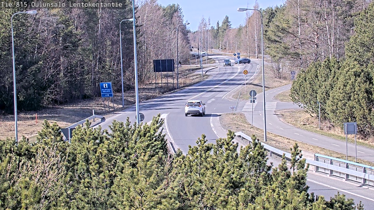 Weather Camera Image Väg 816 Uleåsalo, Lentokentäntie, Oulu, Pohjois-Pohjanmaa