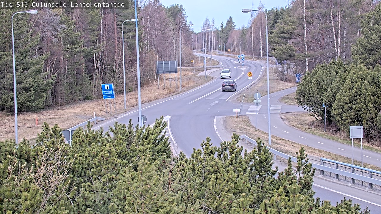 Weather Camera Image Väg 816 Uleåsalo, Lentokentäntie, Oulu, Pohjois-Pohjanmaa