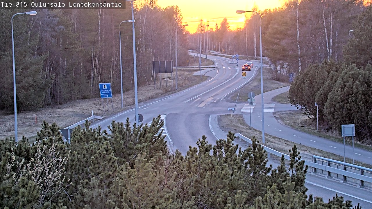 Weather Camera Image Väg 816 Uleåsalo, Lentokentäntie, Oulu, Pohjois-Pohjanmaa