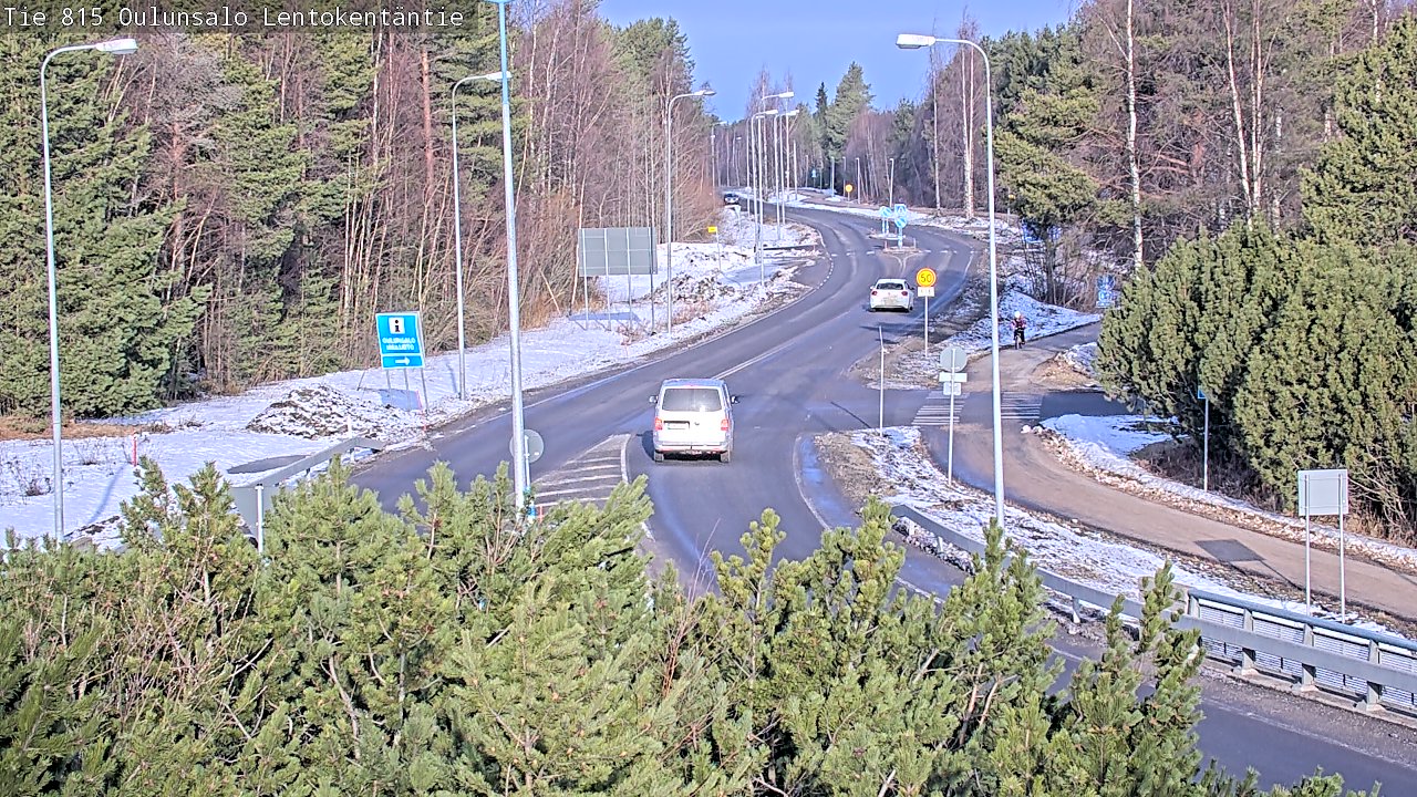 Weather Camera Image Väg 816 Uleåsalo, Lentokentäntie, Oulu, Pohjois-Pohjanmaa