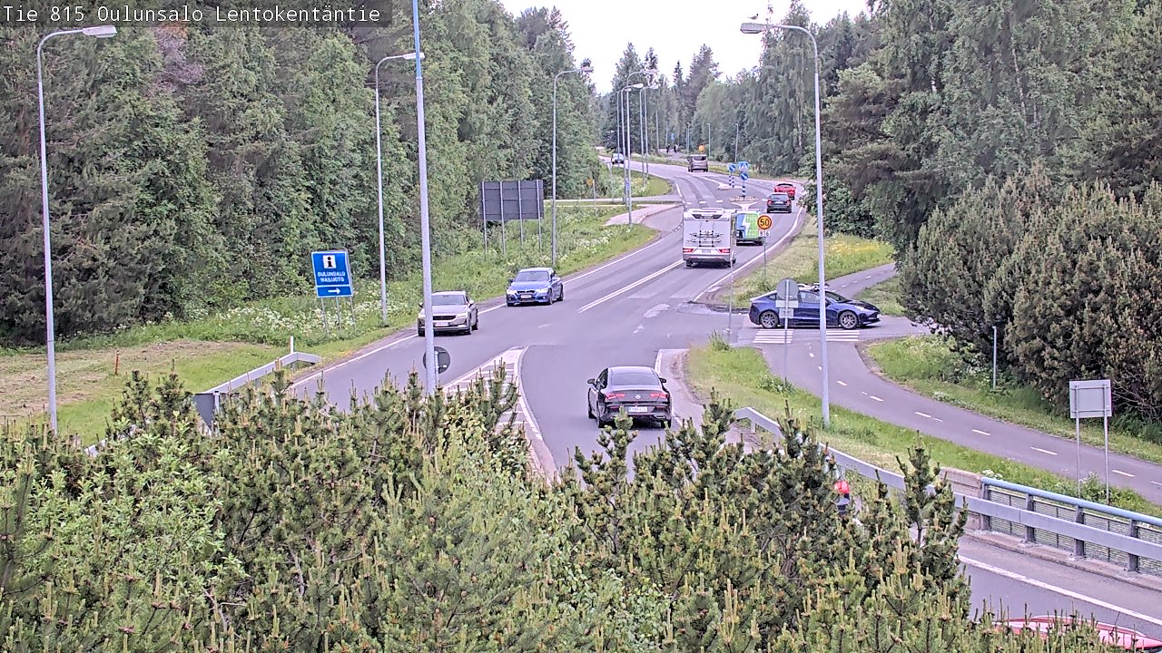 Weather Camera Image Väg 816 Uleåsalo, Lentokentäntie, Oulu, Pohjois-Pohjanmaa