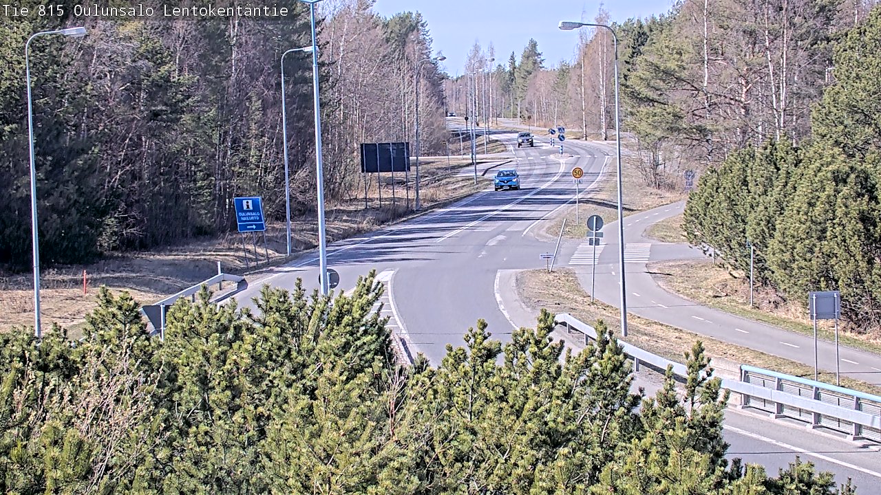 Weather Camera Image Väg 816 Uleåsalo, Lentokentäntie, Oulu, Pohjois-Pohjanmaa