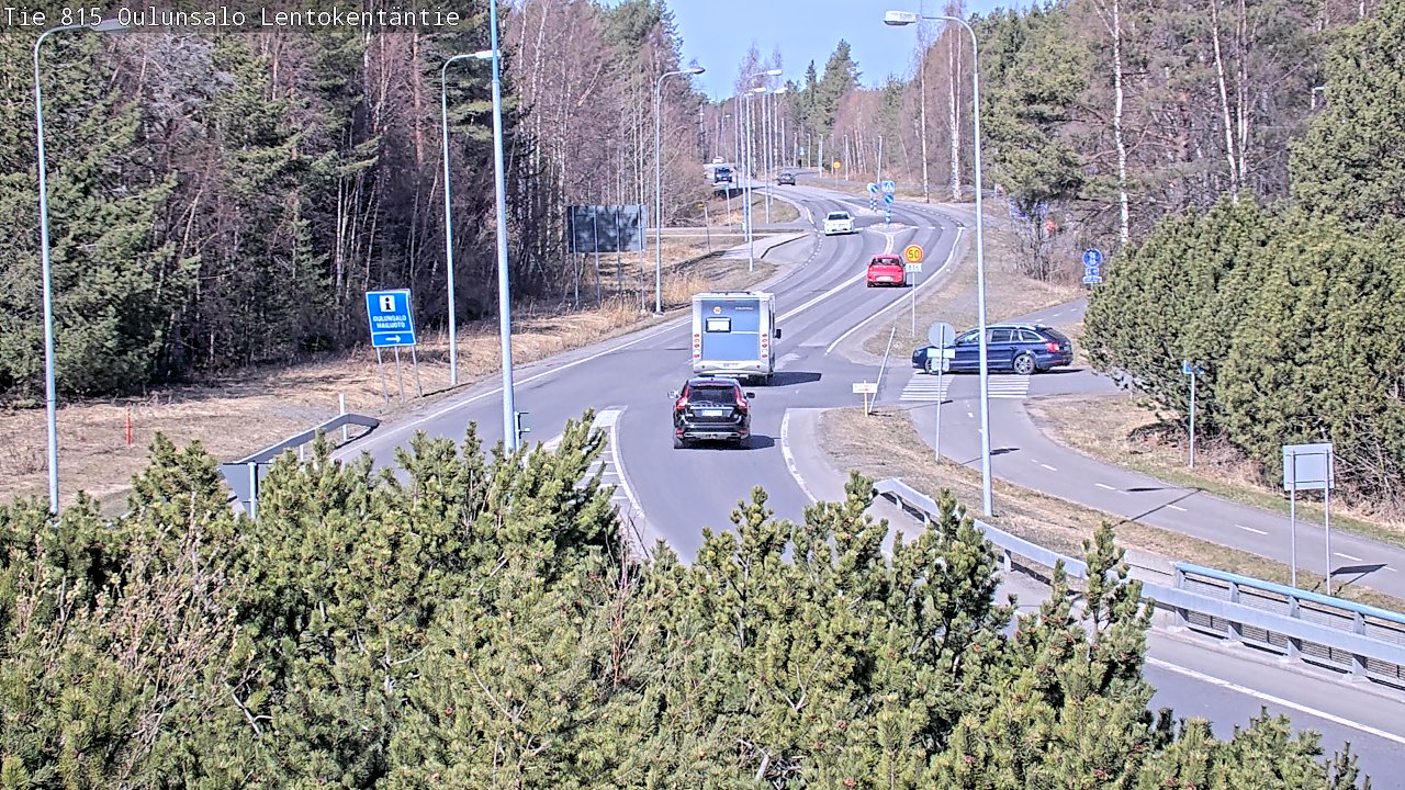 Weather Camera Image Väg 816 Uleåsalo, Lentokentäntie, Oulu, Pohjois-Pohjanmaa