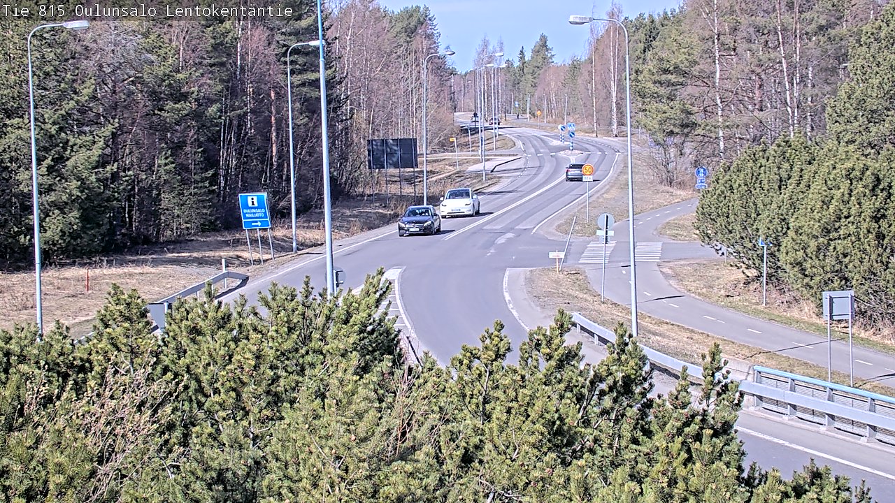 Weather Camera Image Väg 816 Uleåsalo, Lentokentäntie, Oulu, Pohjois-Pohjanmaa