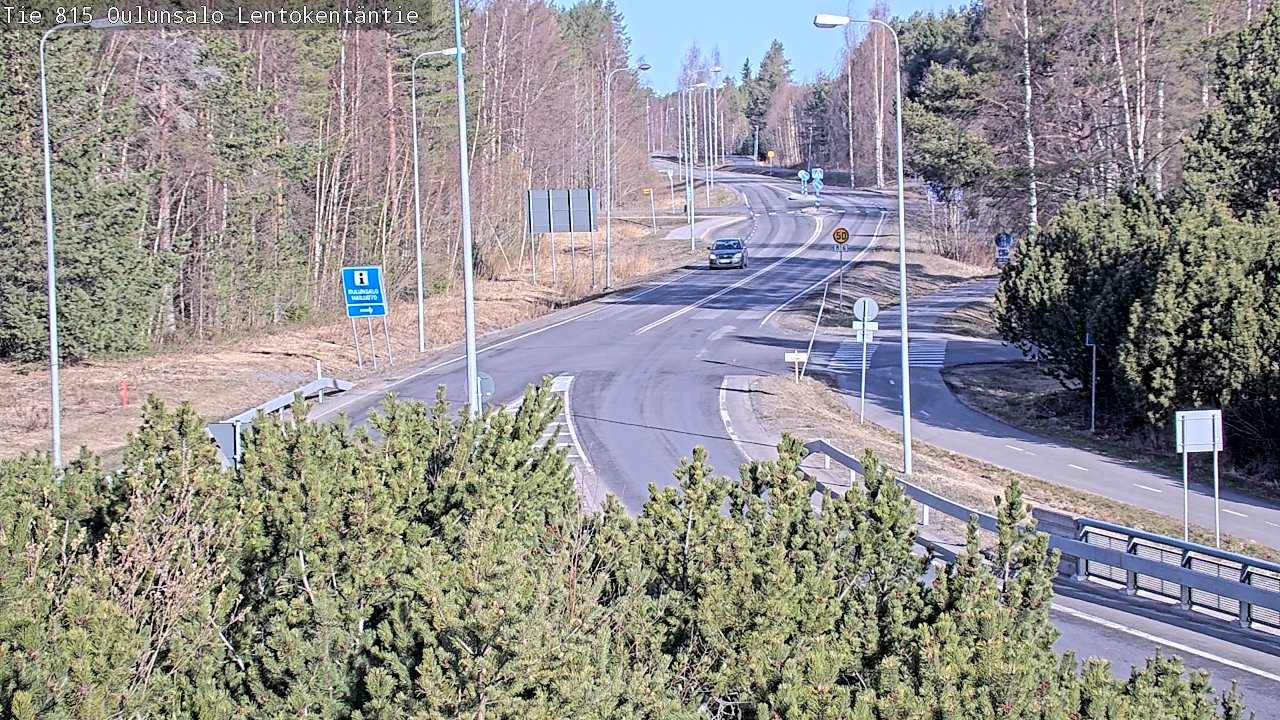 Weather Camera Image Väg 816 Uleåsalo, Lentokentäntie, Oulu, Pohjois-Pohjanmaa