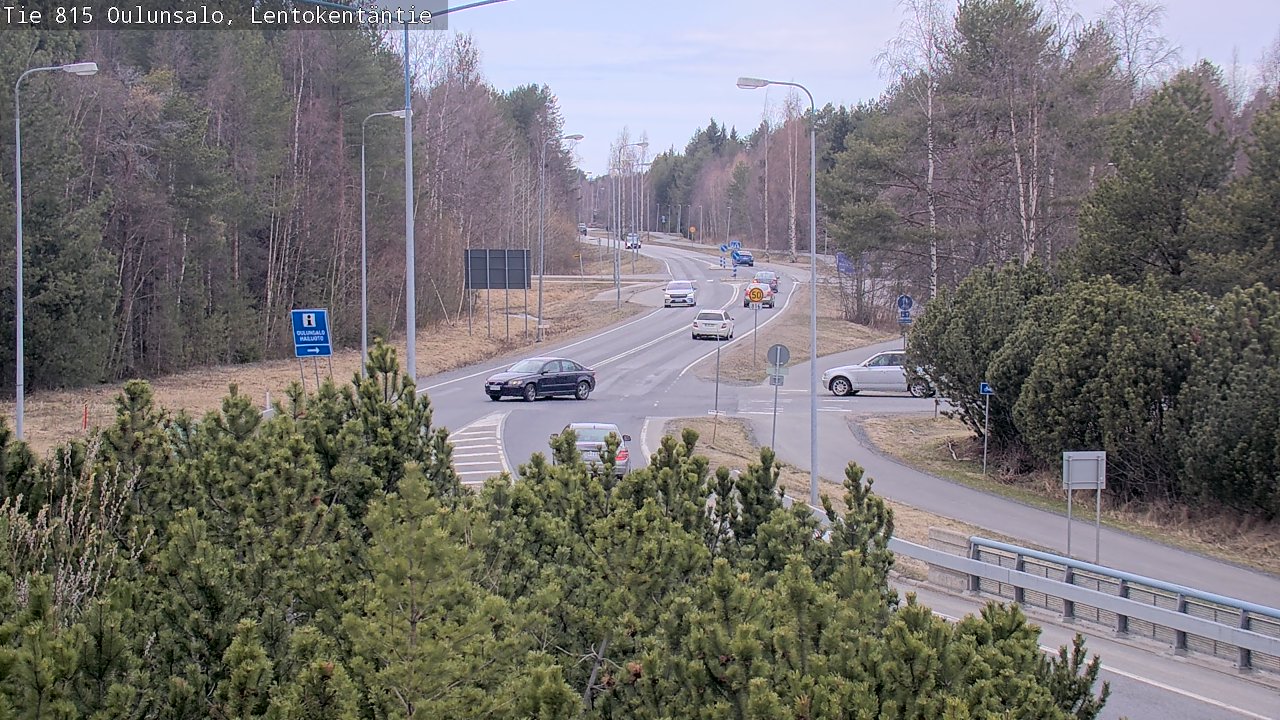 Weather Camera Image Väg 816 Uleåsalo, Lentokentäntie, Oulu, Pohjois-Pohjanmaa