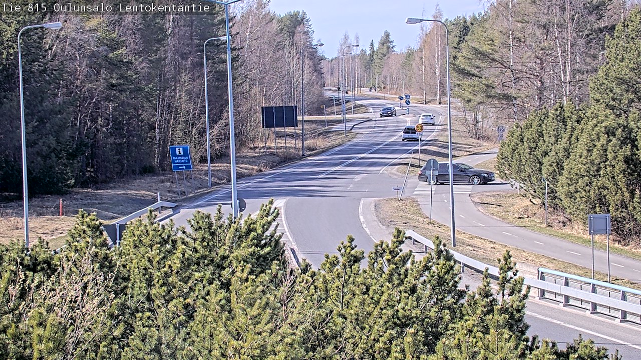 Weather Camera Image Väg 816 Uleåsalo, Lentokentäntie, Oulu, Pohjois-Pohjanmaa