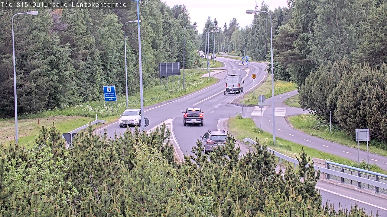 Weather Camera Image Väg 816 Uleåsalo, Lentokentäntie, Oulu, Pohjois-Pohjanmaa