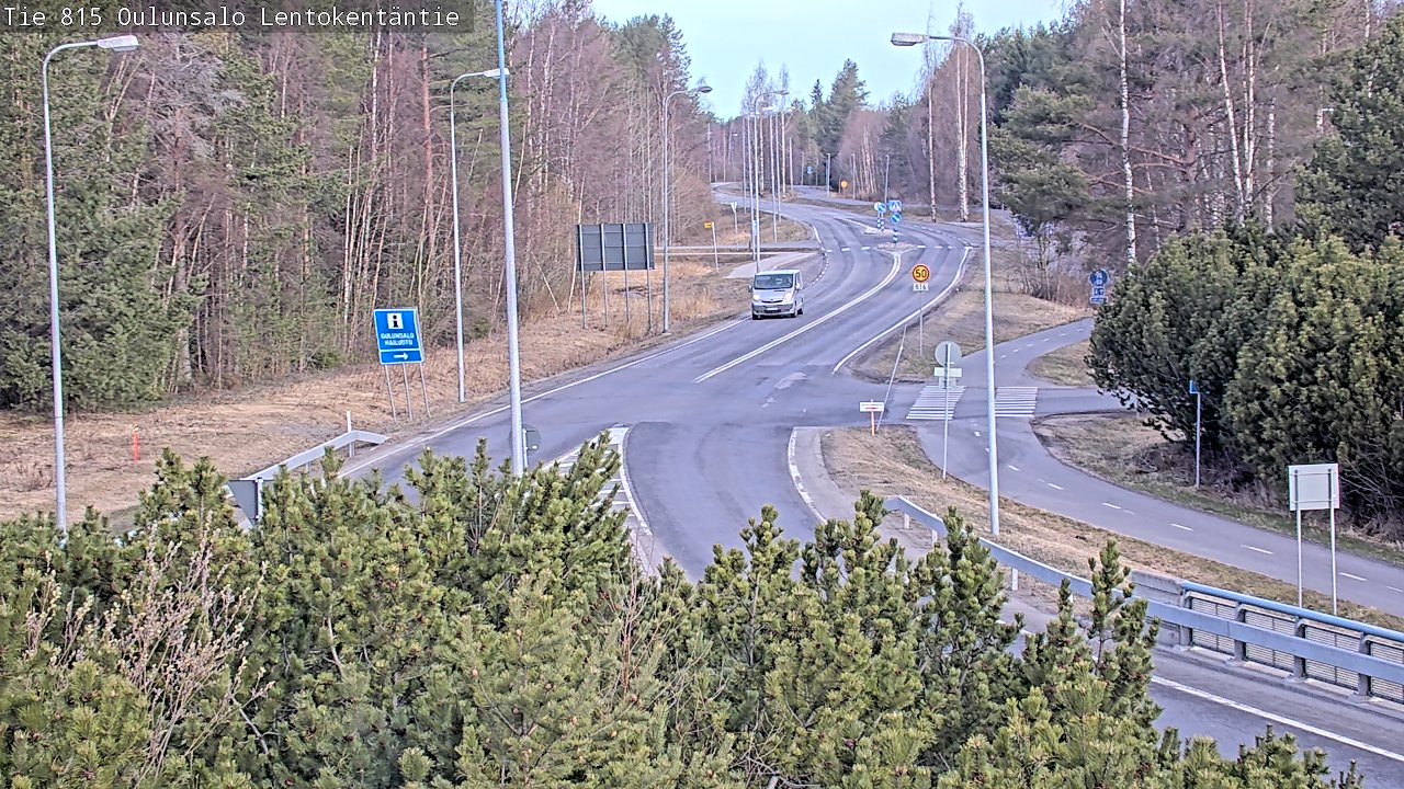 Weather Camera Image Väg 816 Uleåsalo, Lentokentäntie, Oulu, Pohjois-Pohjanmaa