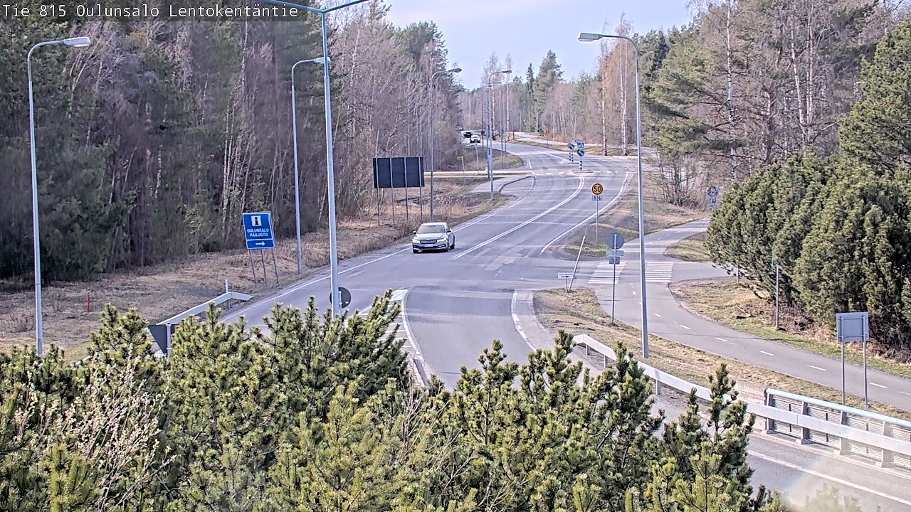 Weather Camera Image Väg 816 Uleåsalo, Lentokentäntie, Oulu, Pohjois-Pohjanmaa