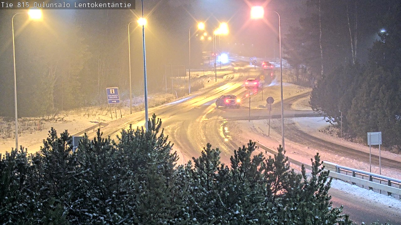 Weather Camera Image Väg 816 Uleåsalo, Lentokentäntie, Oulu, Pohjois-Pohjanmaa
