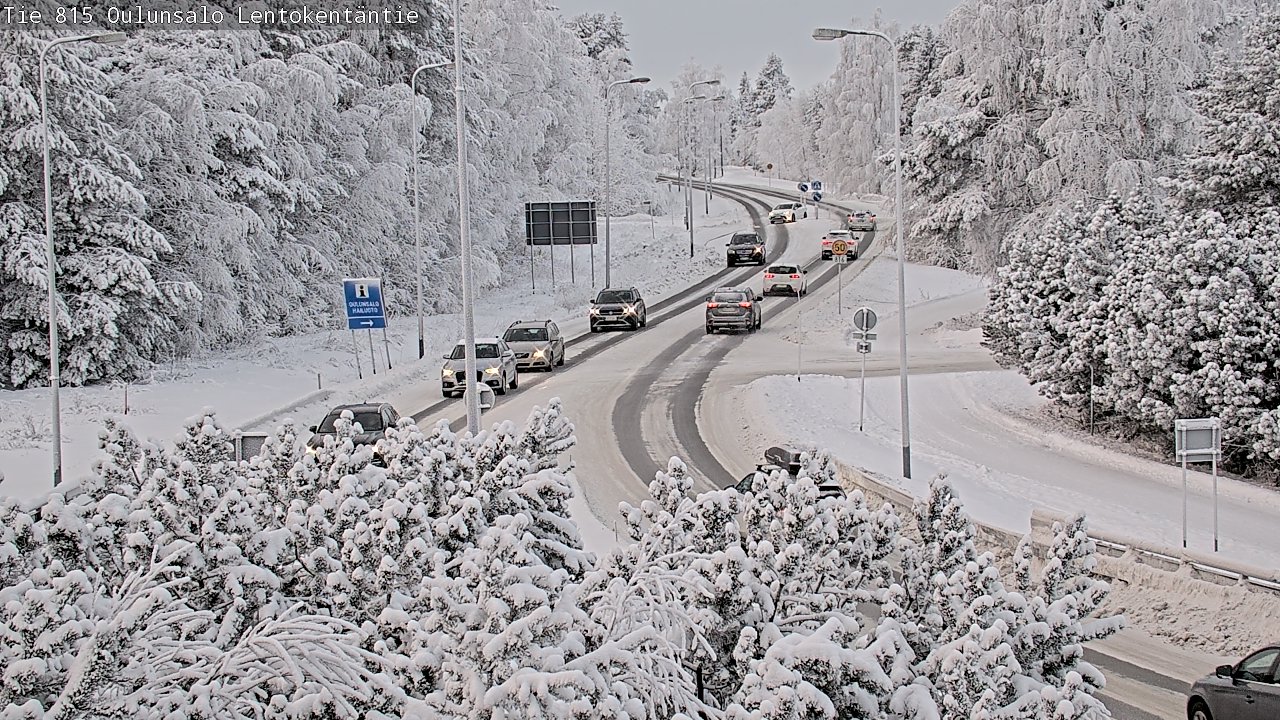 Weather Camera Image Road 816 Oulunsalo, Lentokentäntie, Oulu, Pohjois-Pohjanmaa