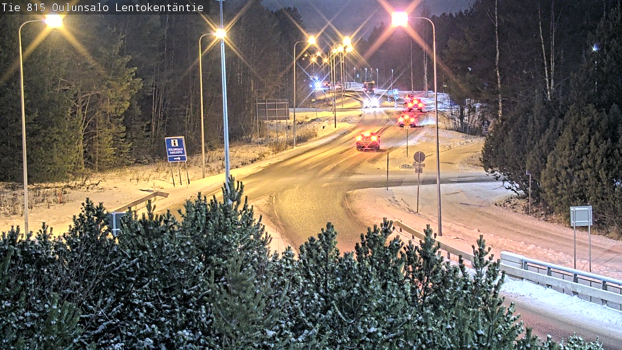 Weather Camera Image Väg 816 Uleåsalo, Lentokentäntie, Oulu, Pohjois-Pohjanmaa