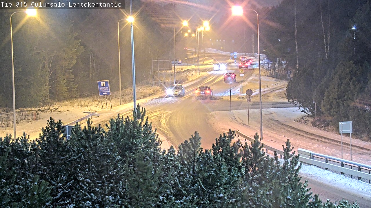 Weather Camera Image Väg 816 Uleåsalo, Lentokentäntie, Oulu, Pohjois-Pohjanmaa