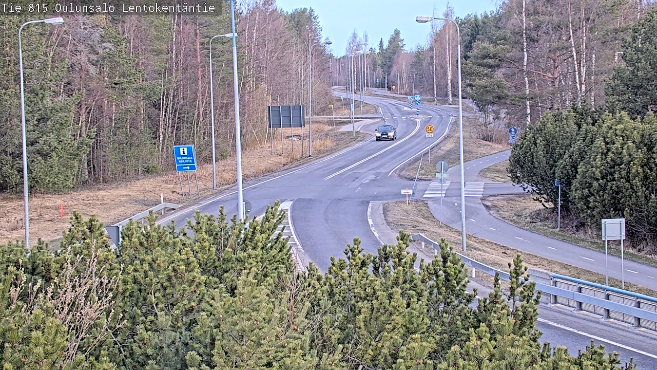 Weather Camera Image Väg 816 Uleåsalo, Lentokentäntie, Oulu, Pohjois-Pohjanmaa