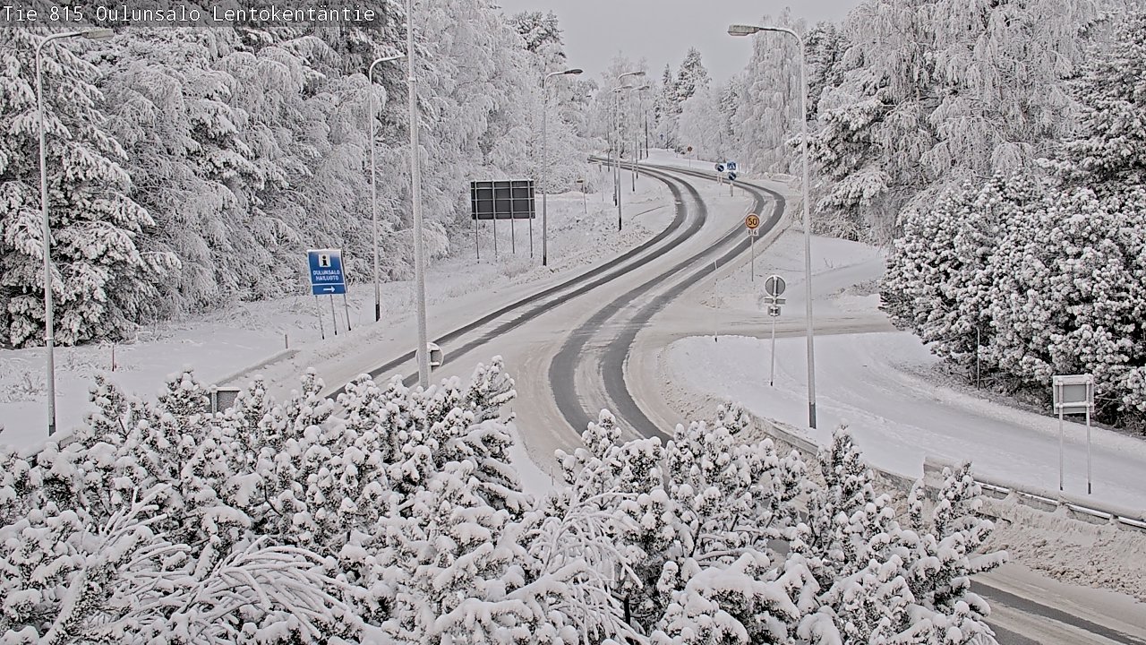 Weather Camera Image Road 816 Oulunsalo, Lentokentäntie, Oulu, Pohjois-Pohjanmaa