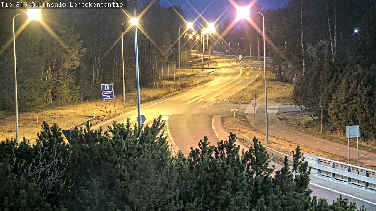 Weather Camera Image Väg 816 Uleåsalo, Lentokentäntie, Oulu, Pohjois-Pohjanmaa