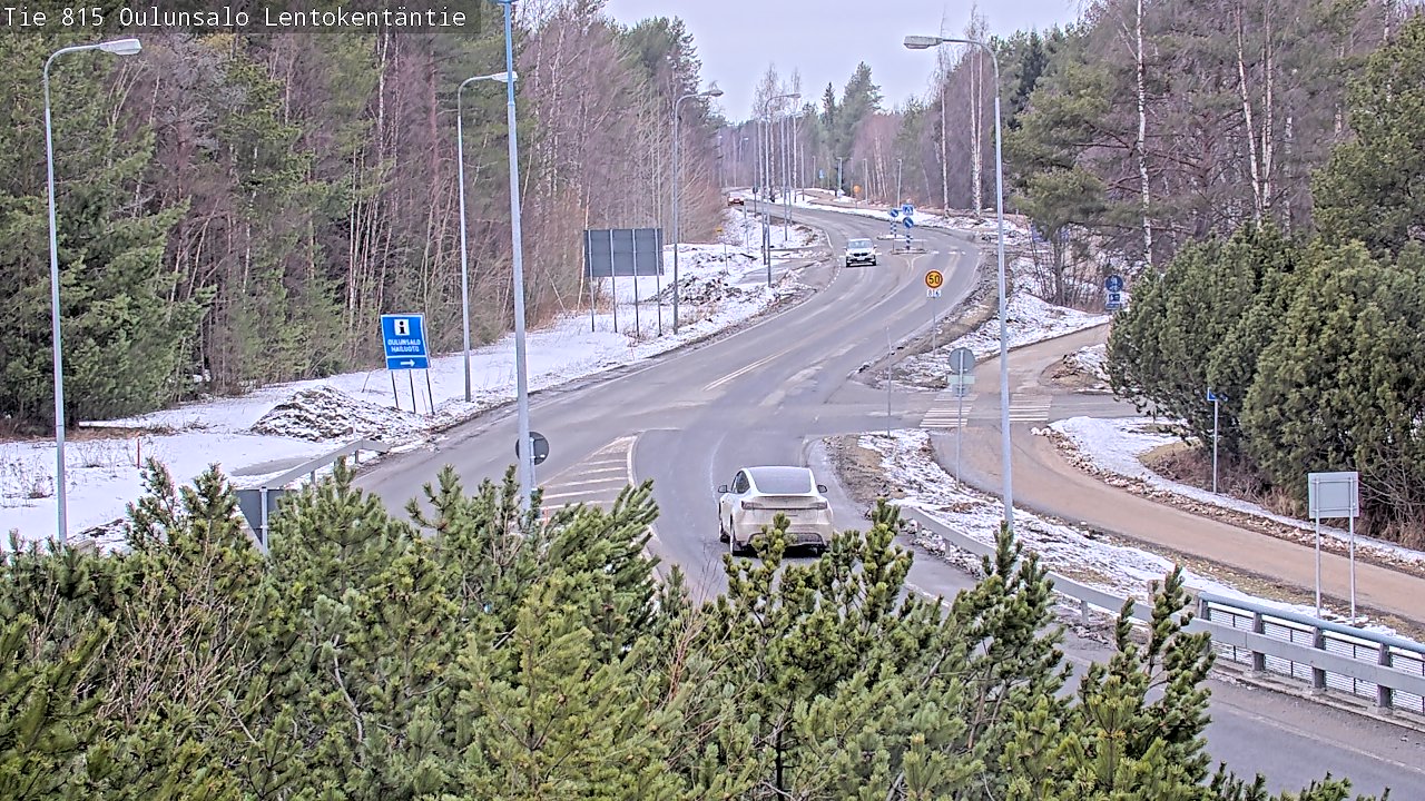 Weather Camera Image Väg 816 Uleåsalo, Lentokentäntie, Oulu, Pohjois-Pohjanmaa