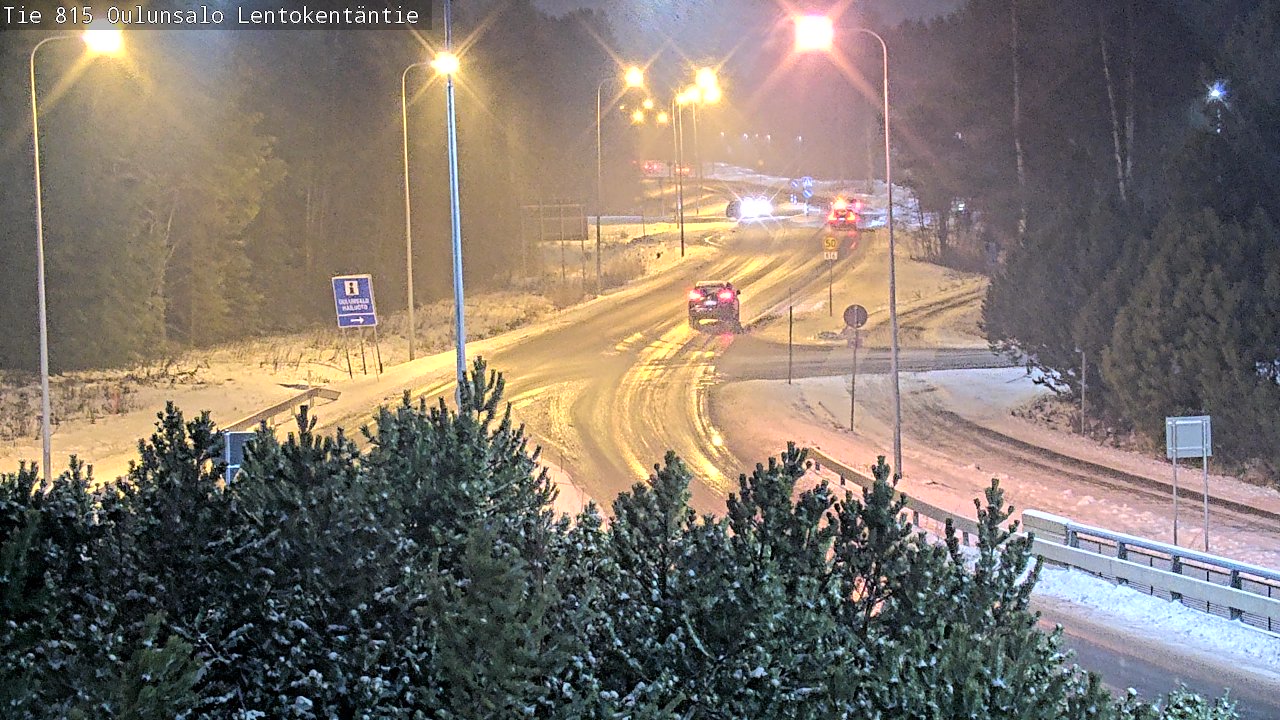 Weather Camera Image Väg 816 Uleåsalo, Lentokentäntie, Oulu, Pohjois-Pohjanmaa