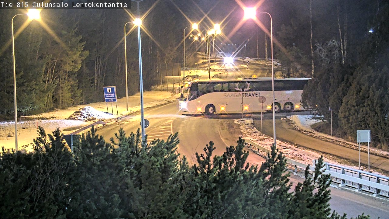Weather Camera Image Väg 816 Uleåsalo, Lentokentäntie, Oulu, Pohjois-Pohjanmaa
