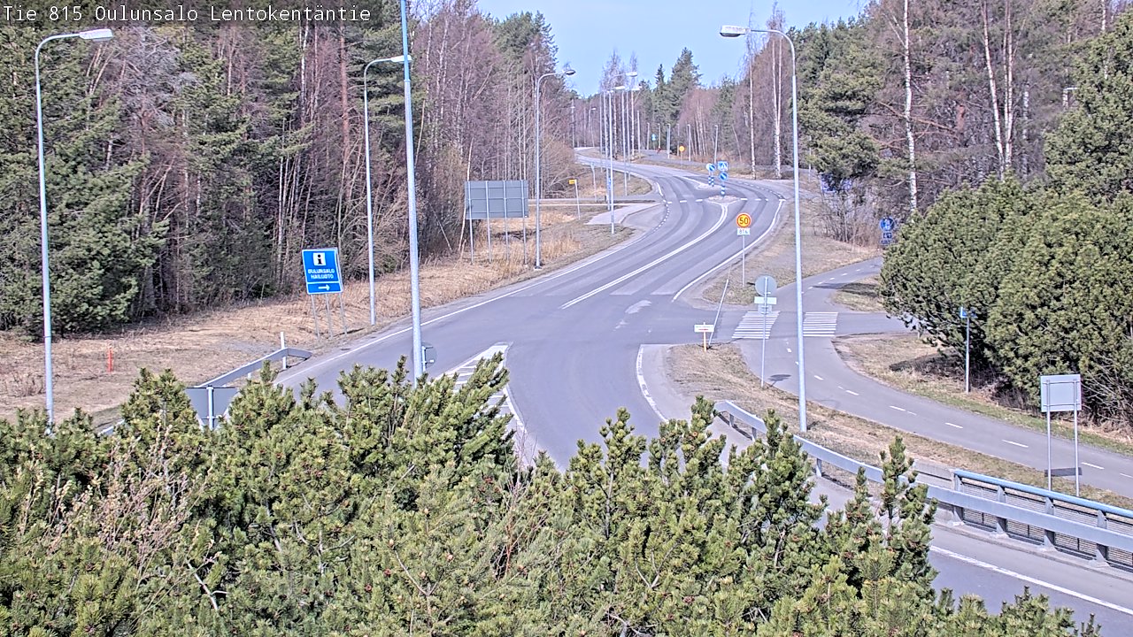 Weather Camera Image Väg 816 Uleåsalo, Lentokentäntie, Oulu, Pohjois-Pohjanmaa
