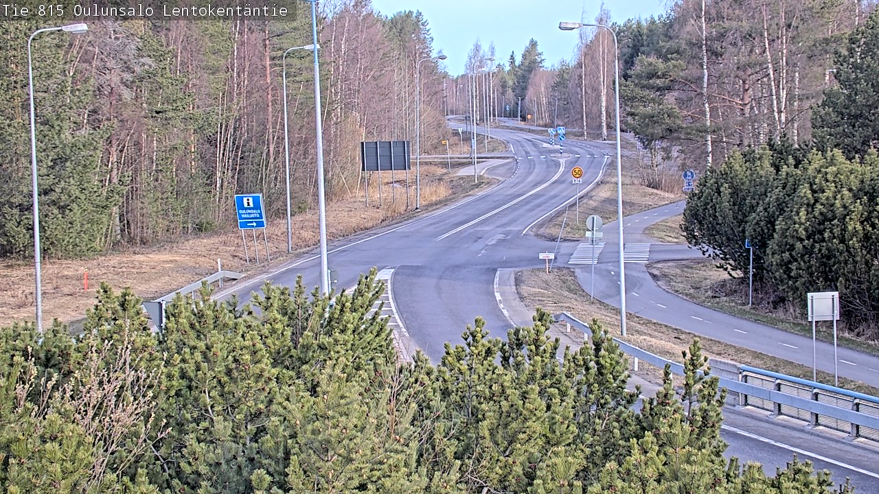 Weather Camera Image Väg 816 Uleåsalo, Lentokentäntie, Oulu, Pohjois-Pohjanmaa