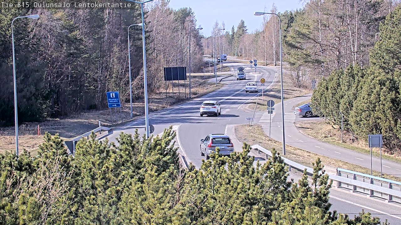 Weather Camera Image Väg 816 Uleåsalo, Lentokentäntie, Oulu, Pohjois-Pohjanmaa