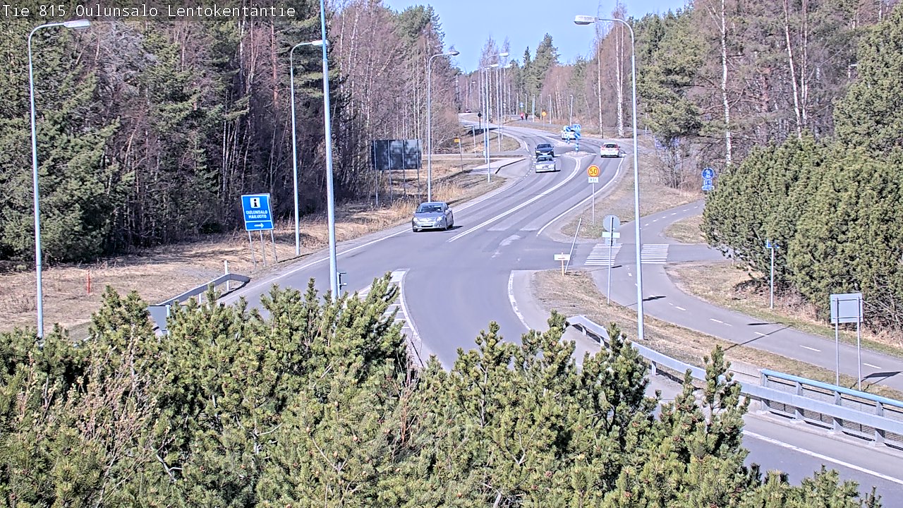 Weather Camera Image Väg 816 Uleåsalo, Lentokentäntie, Oulu, Pohjois-Pohjanmaa