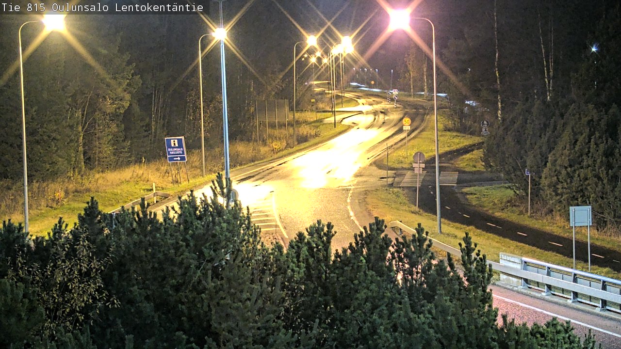 Weather Camera Image Väg 816 Uleåsalo, Lentokentäntie, Oulu, Pohjois-Pohjanmaa