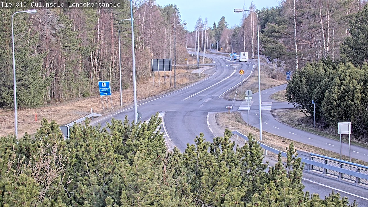 Weather Camera Image Väg 816 Uleåsalo, Lentokentäntie, Oulu, Pohjois-Pohjanmaa