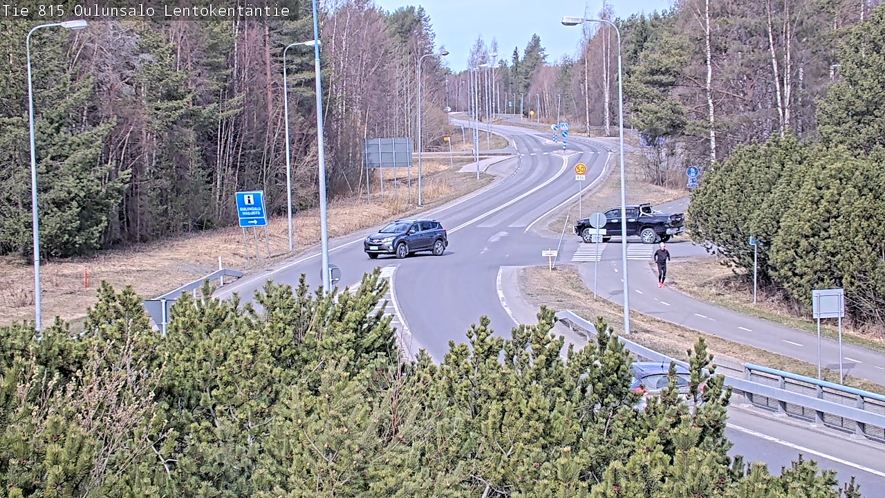 Weather Camera Image Väg 816 Uleåsalo, Lentokentäntie, Oulu, Pohjois-Pohjanmaa