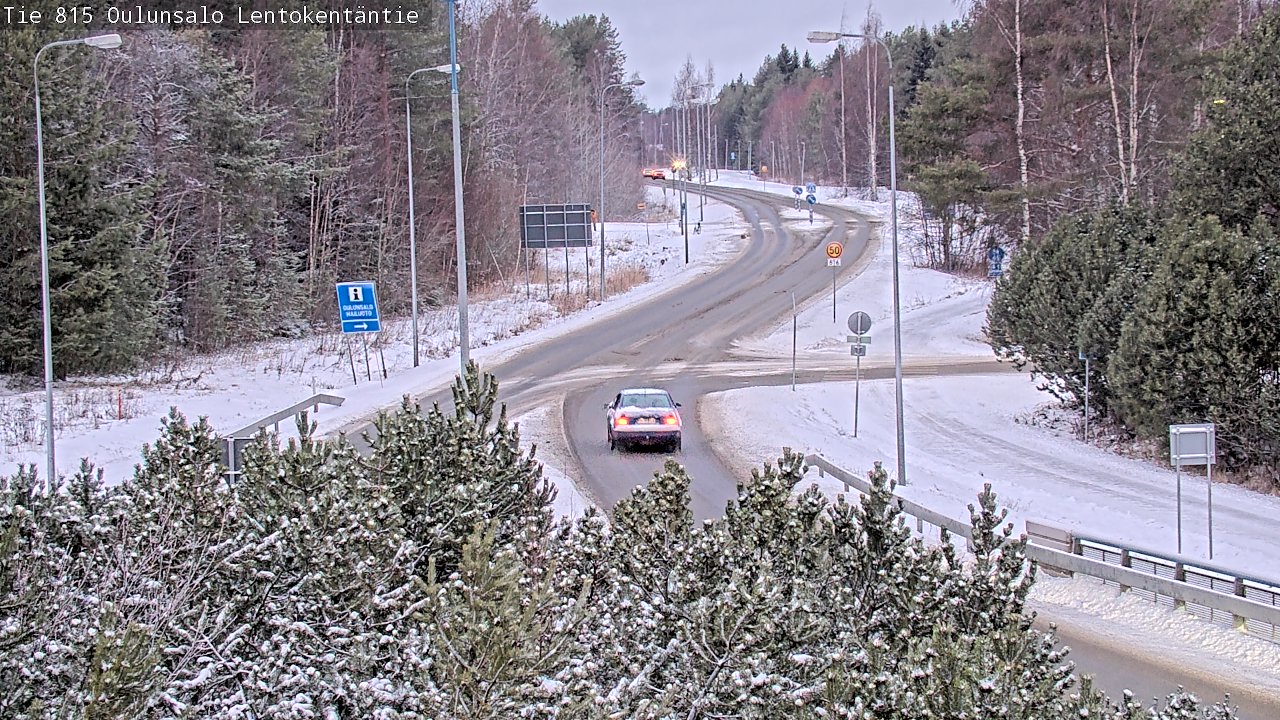 Weather Camera Image Väg 816 Uleåsalo, Lentokentäntie, Oulu, Pohjois-Pohjanmaa