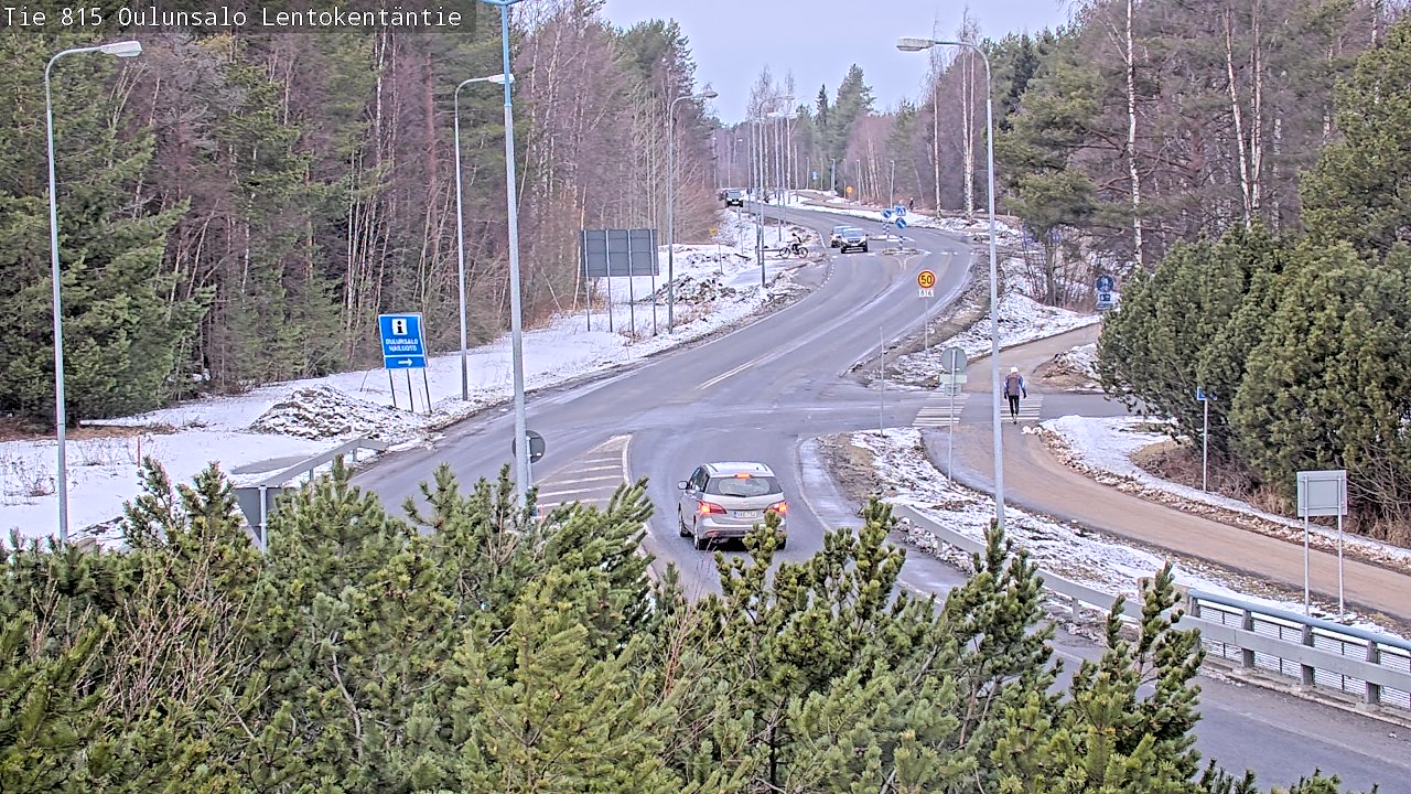 Weather Camera Image Väg 816 Uleåsalo, Lentokentäntie, Oulu, Pohjois-Pohjanmaa