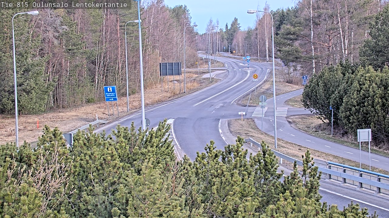 Weather Camera Image Väg 816 Uleåsalo, Lentokentäntie, Oulu, Pohjois-Pohjanmaa